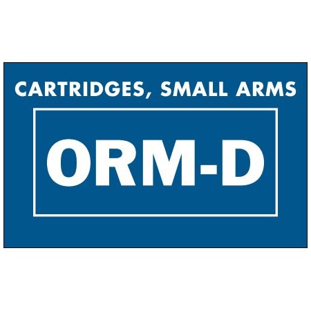 Bsc Preferred 1-3/8 x 2 1/4'' - ''Cartridges, Small Arms ORM-D'' Labels DL7011